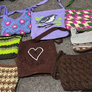 Colorful Knit and Crochet Bags Collection